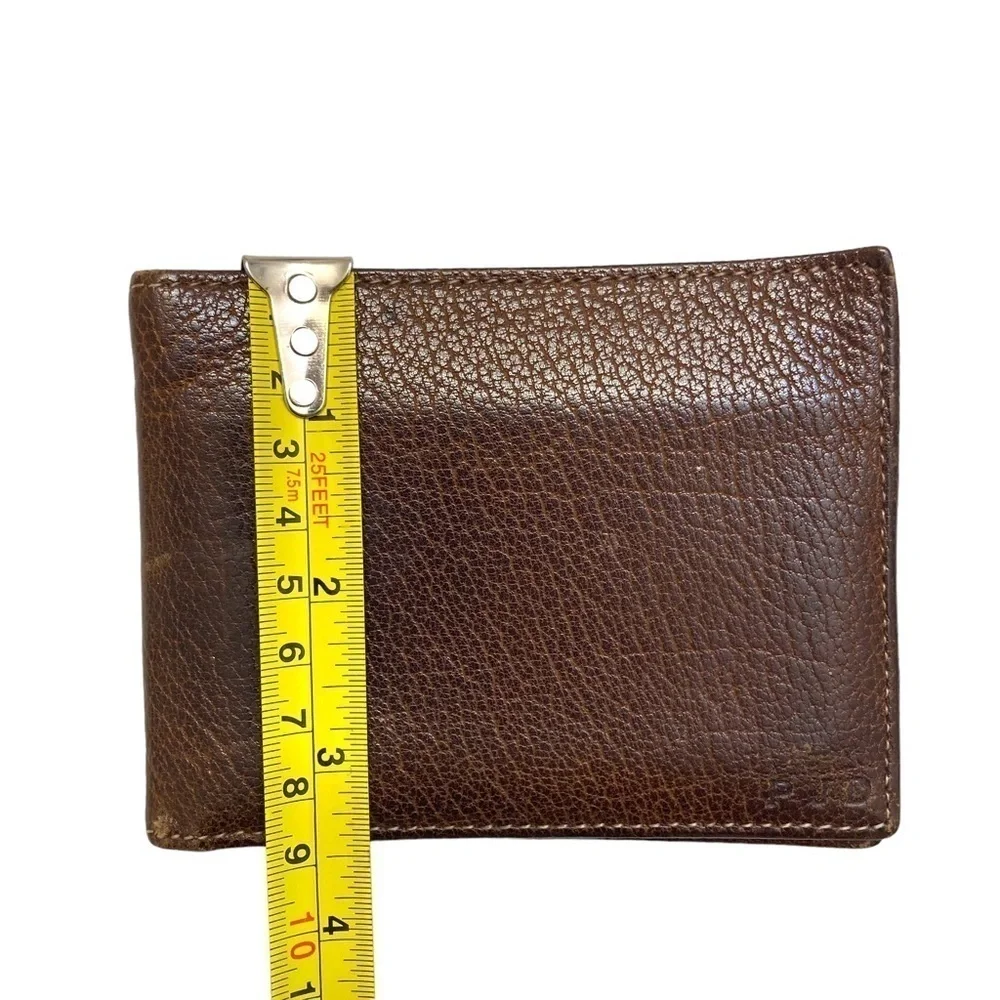 Bosca buffalo leather mens bifold wallet
